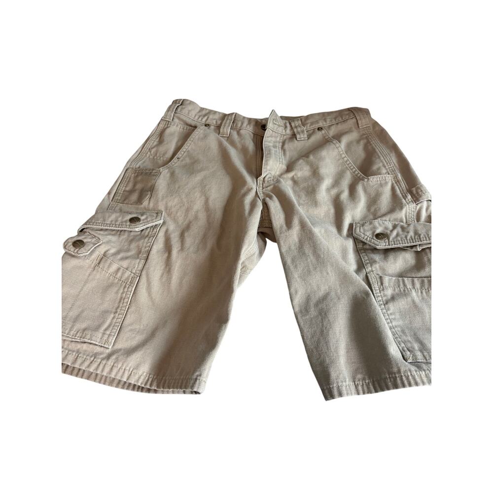 Carhartt Relaxed Fit Work Shorts Men’s 31 Tan Canvas – One Spot on Pocket